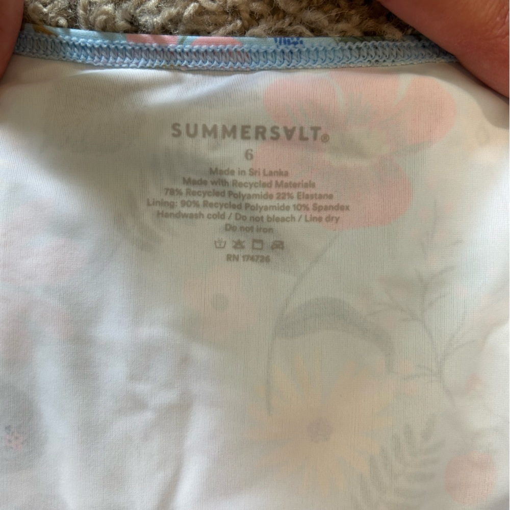 Summersalt Floral High-Cut Bikini Bottoms - Light Blue - Picture 3 of 4